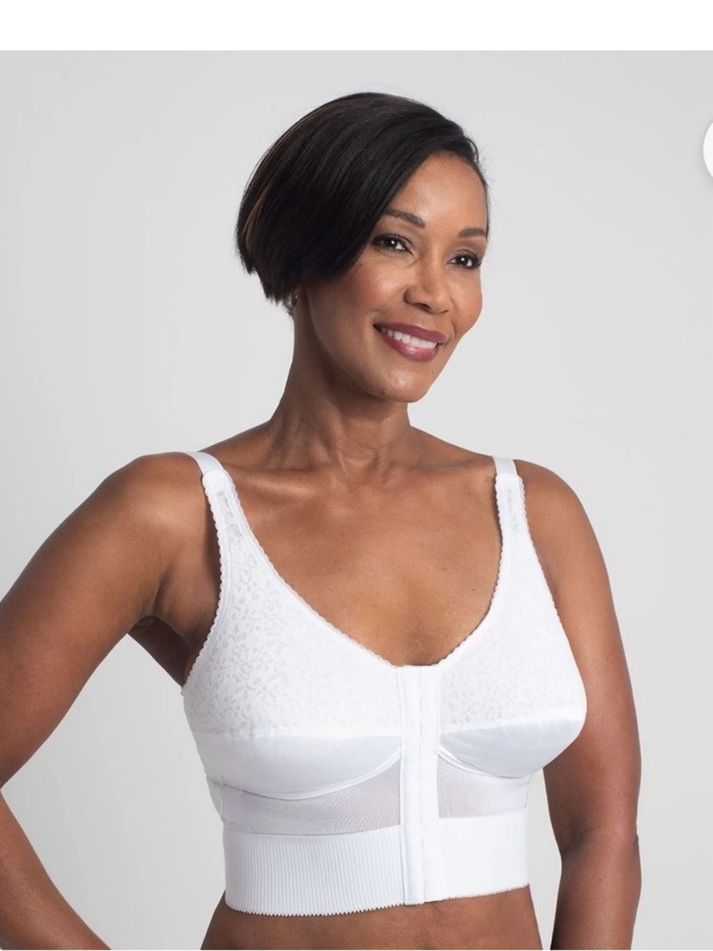 Front-Closure White Bra